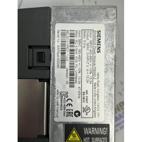 SIEMENS 6SL3210-1PE21-1UL0